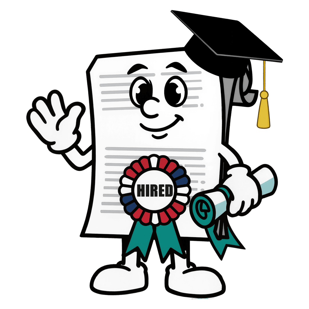 Rex the RexResume mascot in graduation cap