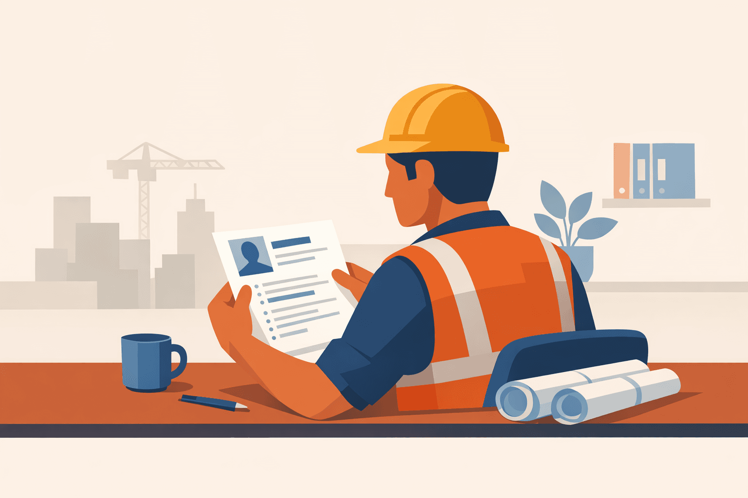 Construction Resume: The Ultimate Guide to Simple Success featured image background