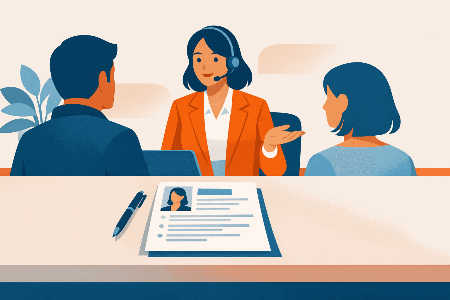 Receptionist Resume: Systems, Volume and Front-Desk Skills featured image background